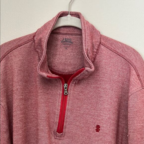 Izod Saltwalter Men's Red Quarter-Zip Sweater - Picture 6 of 8